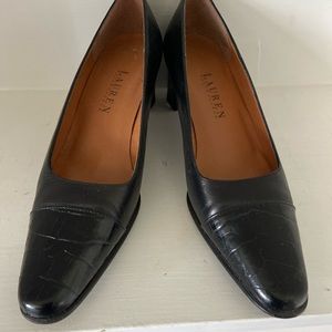 Lauren 6m black leather shoe